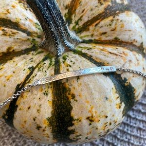 Silpada bar bracelet with 4 cz stones